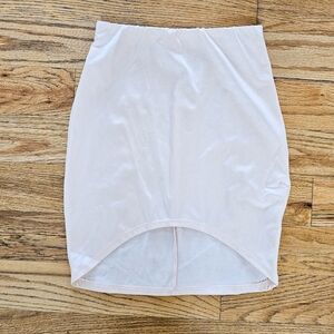 Lucy in the Sky Size XS Mini Pencil Skirt Light Pink Stretchy Asymmetrical